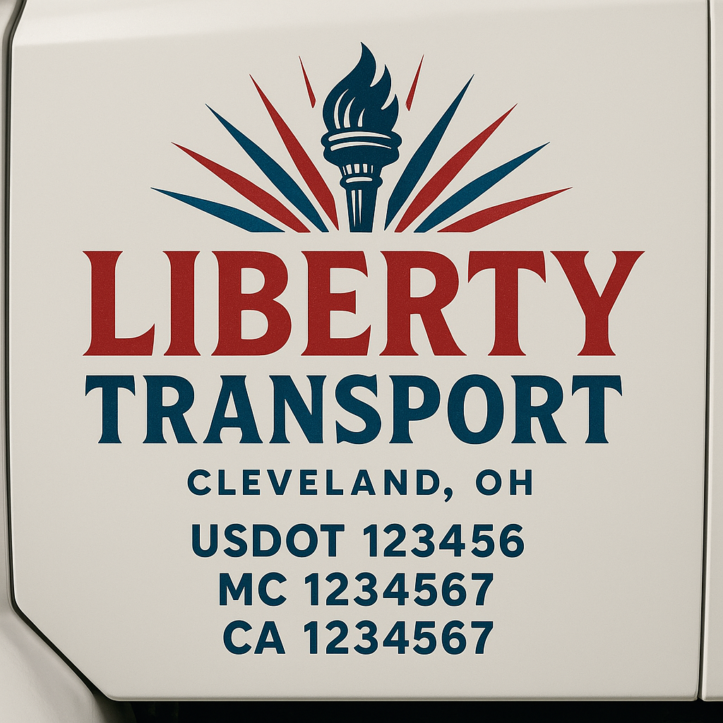 Truck Door Decal Lettering Sticker Signs | Add Your Info - Create Your Own Semi-Truck Door Signs