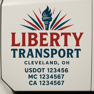 Truck Door Decal Lettering Sticker Signs | Add Your Info - Create Your Own Semi-Truck Door Signs