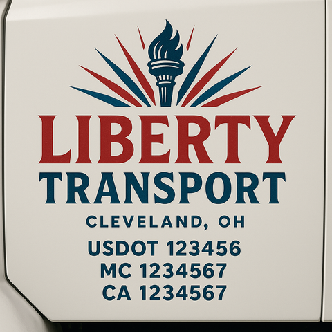 Truck Door Decal Lettering Sticker Signs | Add Your Info - Create Your Own Semi-Truck Door Signs
