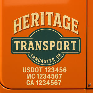 Truck Door Decal Lettering Sticker Signs | Add Your Info - Create Your Own Semi-Truck Door Signs