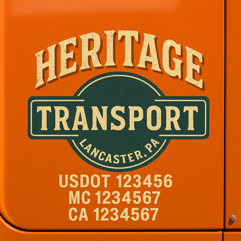 Truck Door Decal Lettering Sticker Signs | Add Your Info - Create Your Own Semi-Truck Door Signs