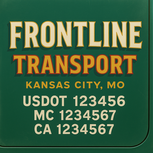 Truck Door Decal Lettering Sticker Signs | Add Your Info - Create Your Own Semi-Truck Door Signs
