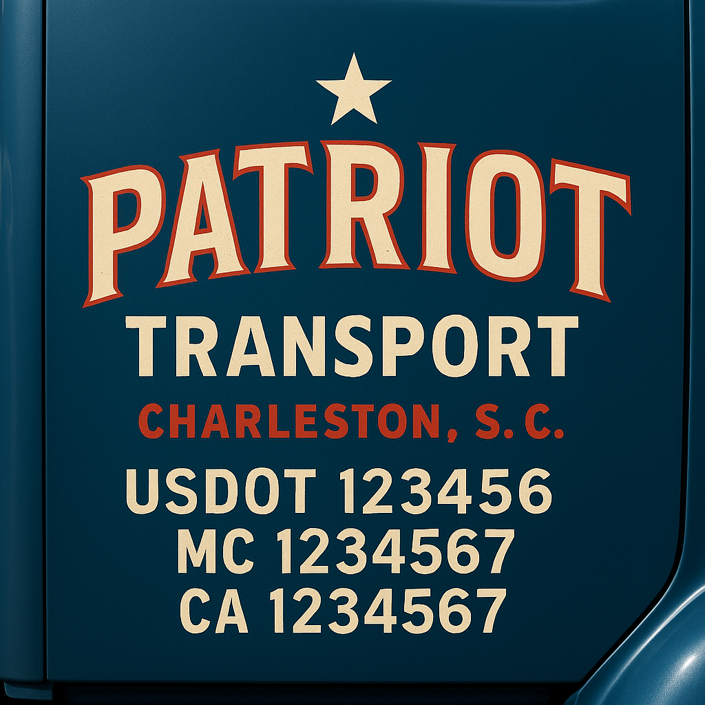 Truck Door Decal Lettering Sticker Signs | Add Your Info - Create Your Own Semi-Truck Door Signs