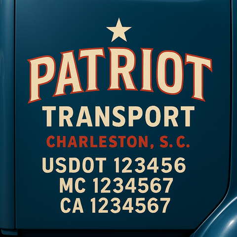 Truck Door Decal Lettering Sticker Signs | Add Your Info - Create Your Own Semi-Truck Door Signs