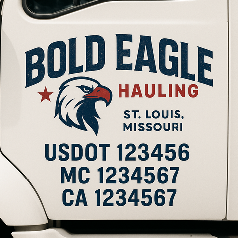 Truck Door Decal Lettering Sticker Signs | Add Your Info - Create Your Own Semi-Truck Door Signs