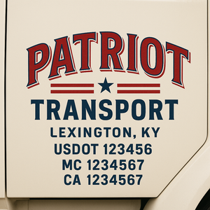 Truck Door Decal Lettering Sticker Signs | Add Your Info - Create Your Own Semi-Truck Door Signs