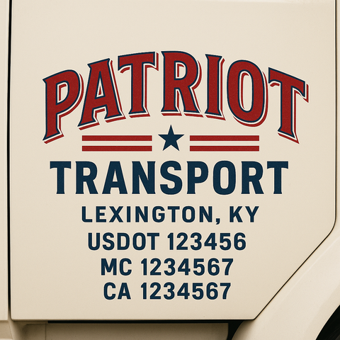 Truck Door Decal Lettering Sticker Signs | Add Your Info - Create Your Own Semi-Truck Door Signs