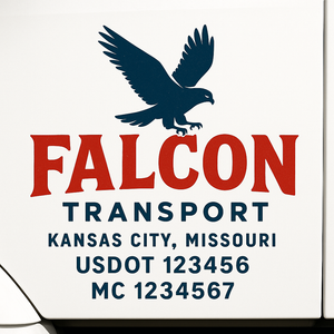 Truck Door Decal Lettering Sticker Signs | Add Your Info - Create Your Own Semi-Truck Door Signs