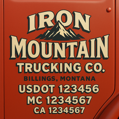 Truck Door Decal Lettering Sticker Signs | Add Your Info - Create Your Own Semi-Truck Door Signs