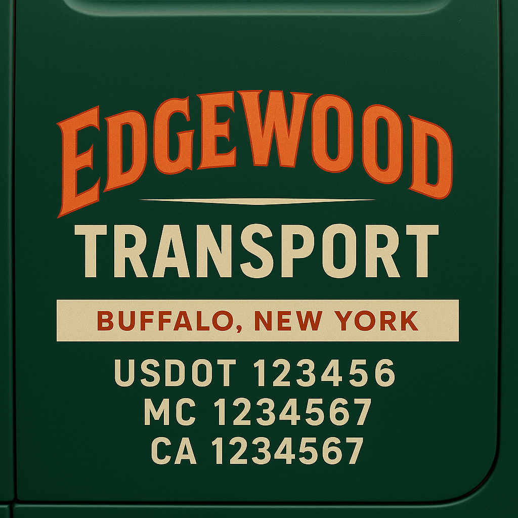 Truck Door Decal Lettering Sticker Signs | Add Your Info - Create Your Own Semi-Truck Door Signs