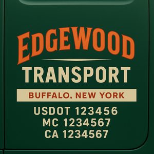 Truck Door Decal Lettering Sticker Signs | Add Your Info - Create Your Own Semi-Truck Door Signs