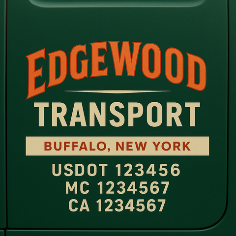 Truck Door Decal Lettering Sticker Signs | Add Your Info - Create Your Own Semi-Truck Door Signs