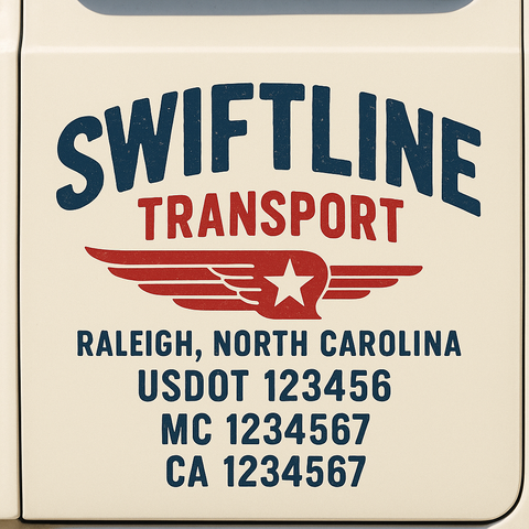 Truck Door Decal Lettering Sticker Signs | Add Your Info - Create Your Own Semi-Truck Door Signs