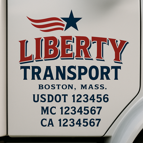 Truck Door Decal Lettering Sticker Signs | Add Your Info - Create Your Own Semi-Truck Door Signs