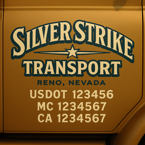 Truck Door Decal Lettering Sticker Signs | Add Your Info - Create Your Own Semi-Truck Door Signs