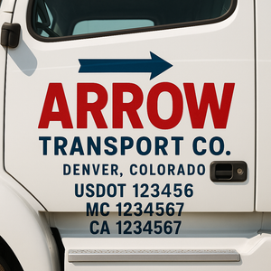 Truck Door Decal Lettering Sticker Signs | Add Your Info - Create Your Own Semi-Truck Door Signs