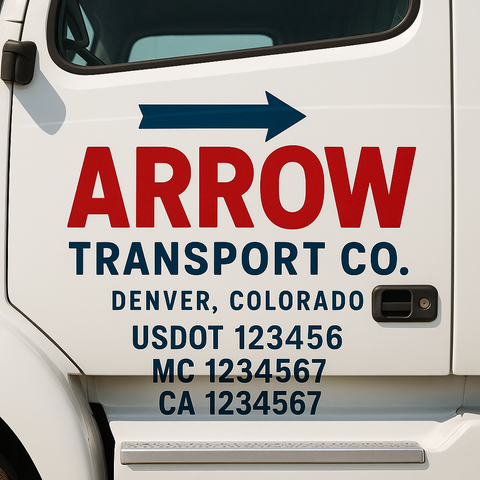 Truck Door Decal Lettering Sticker Signs | Add Your Info - Create Your Own Semi-Truck Door Signs