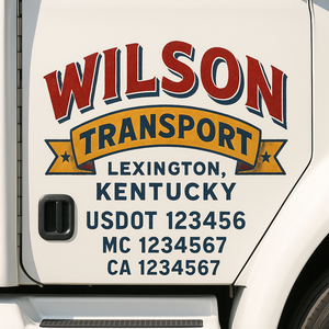 Truck Door Decal Lettering Sticker Signs | Add Your Info - Create Your Own Semi-Truck Door Signs