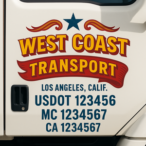 Truck Door Decal Lettering Sticker Signs | Add Your Info - Create Your Own Semi-Truck Door Signs