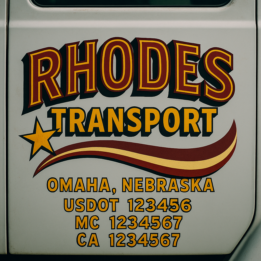Truck Door Decal Lettering Sticker Signs | Add Your Info - Create Your Own Semi-Truck Door Signs