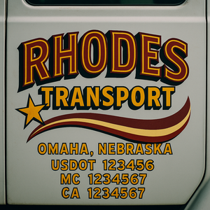 Truck Door Decal Lettering Sticker Signs | Add Your Info - Create Your Own Semi-Truck Door Signs