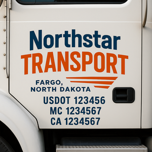 Truck Door Decal Lettering Sticker Signs | Add Your Info - Create Your Own Semi-Truck Door Signs