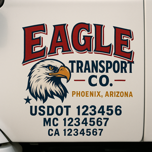 Truck Door Decal Lettering Sticker Signs | Add Your Info - Create Your Own Semi-Truck Door Signs