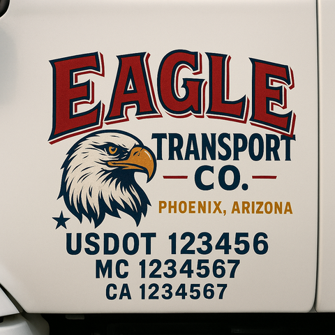 Truck Door Decal Lettering Sticker Signs | Add Your Info - Create Your Own Semi-Truck Door Signs