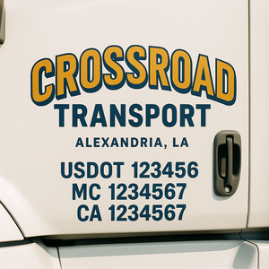 Truck Door Decal Lettering Sticker Signs | Add Your Info - Create Your Own Semi-Truck Door Signs