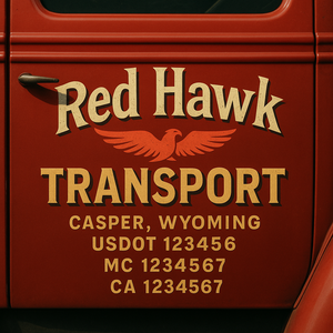 Truck Door Decal Lettering Sticker Signs | Add Your Info - Create Your Own Semi-Truck Door Signs