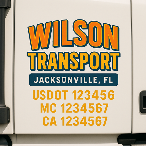 Truck Door Decal Lettering Sticker Signs | Add Your Info - Create Your Own Semi-Truck Door Signs