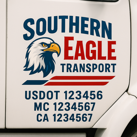 Truck Door Decal Lettering Sticker Signs | Add Your Info - Create Your Own Semi-Truck Door Signs