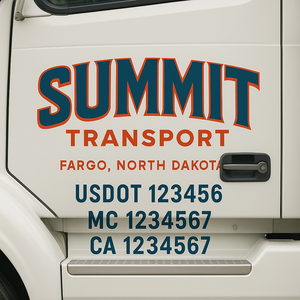 Truck Door Decal Lettering Sticker Signs | Add Your Info - Create Your Own Semi-Truck Door Signs