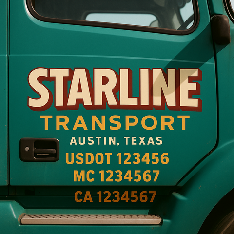 Truck Door Decal Lettering Sticker Signs | Add Your Info - Create Your Own Semi-Truck Door Signs