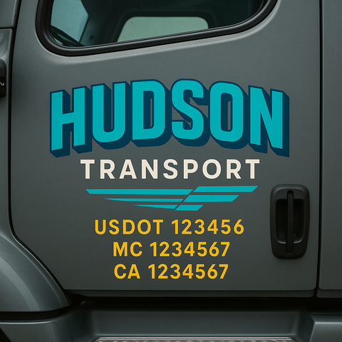 Truck Door Decal Lettering Sticker Signs | Add Your Info - Create Your Own Semi-Truck Door Signs