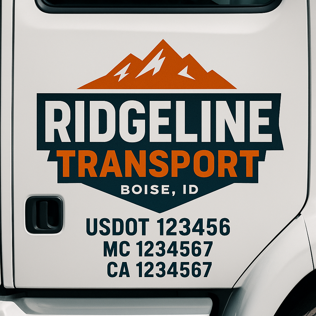 Truck Door Decal Lettering Sticker Signs | Add Your Info - Create Your Own Semi-Truck Door Signs