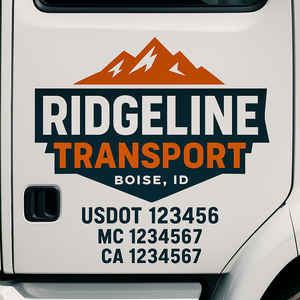 Truck Door Decal Lettering Sticker Signs | Add Your Info - Create Your Own Semi-Truck Door Signs
