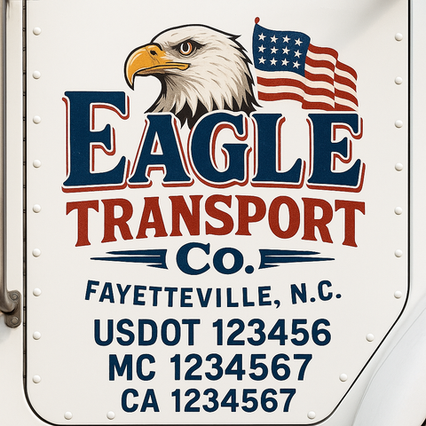 Truck Door Decal Lettering Sticker Signs | Add Your Info - Create Your Own Semi-Truck Door Signs