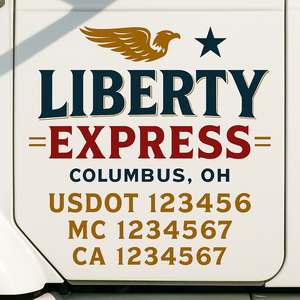 Truck Door Decal Lettering Sticker Signs | Add Your Info - Create Your Own Semi-Truck Door Signs