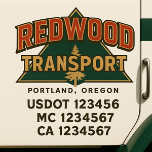 Truck Door Decal Lettering Sticker Signs | Add Your Info - Create Your Own Semi-Truck Door Signs