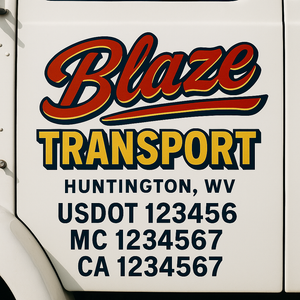 Truck Door Decal Lettering Sticker Signs | Add Your Info - Create Your Own Semi-Truck Door Signs