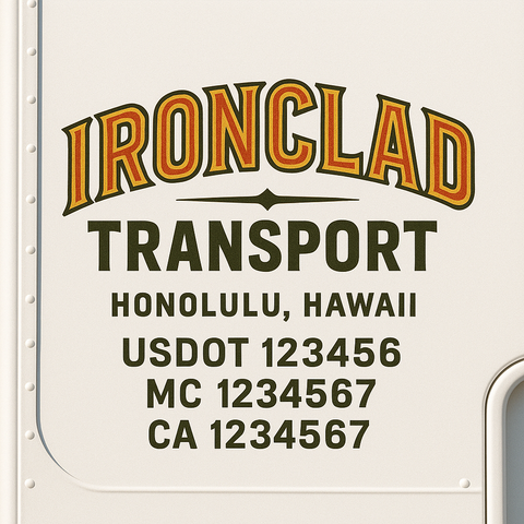 Truck Door Decal Lettering Sticker Signs | Add Your Info - Create Your Own Semi-Truck Door Signs