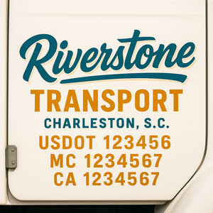 Truck Door Decal Lettering Sticker Signs | Add Your Info - Create Your Own Semi-Truck Door Signs