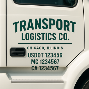 Truck Door Decal Lettering Sticker Signs | Add Your Info - Create Your Own Semi-Truck Door Signs