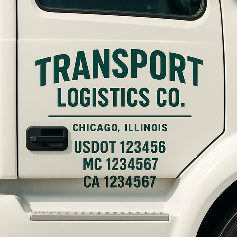 Truck Door Decal Lettering Sticker Signs | Add Your Info - Create Your Own Semi-Truck Door Signs