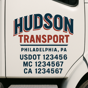 Truck Door Decal Lettering Sticker Signs | Add Your Info - Create Your Own Semi-Truck Door Signs