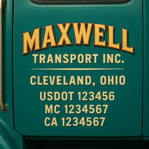 Truck Door Decal Lettering Sticker Signs | Add Your Info - Create Your Own Semi-Truck Door Signs