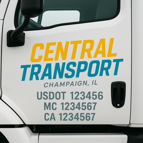 Truck Door Decal Lettering Sticker Signs | Add Your Info - Create Your Own Semi-Truck Door Signs