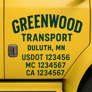Truck Door Decal Lettering Sticker Signs | Add Your Info - Create Your Own Semi-Truck Door Signs