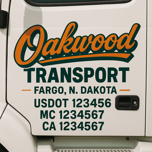 Truck Door Decal Lettering Sticker Signs | Add Your Info - Create Your Own Semi-Truck Door Signs